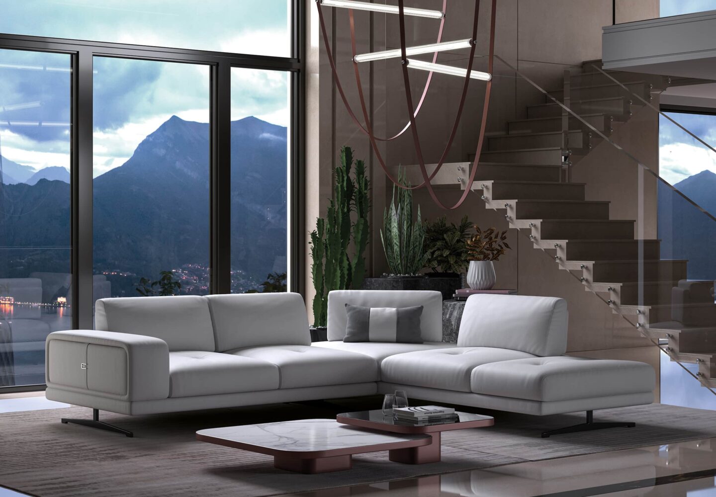 Estro Milano Spazio IS306 R Sectional Macadamia White