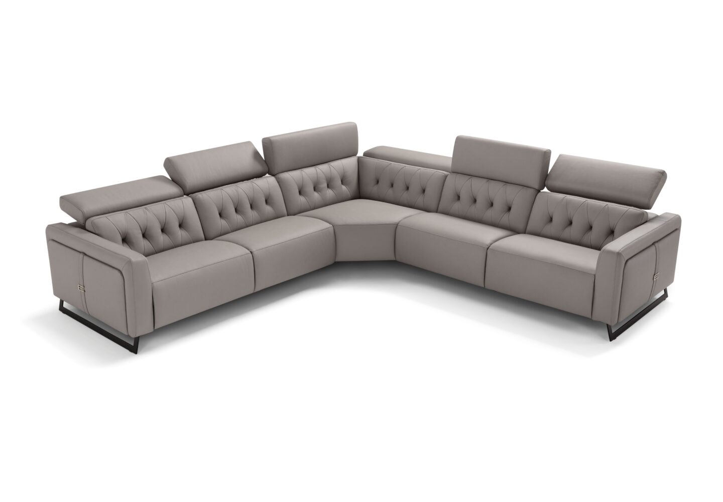 Allegra Italian leather sectional sofa alternate configuration
