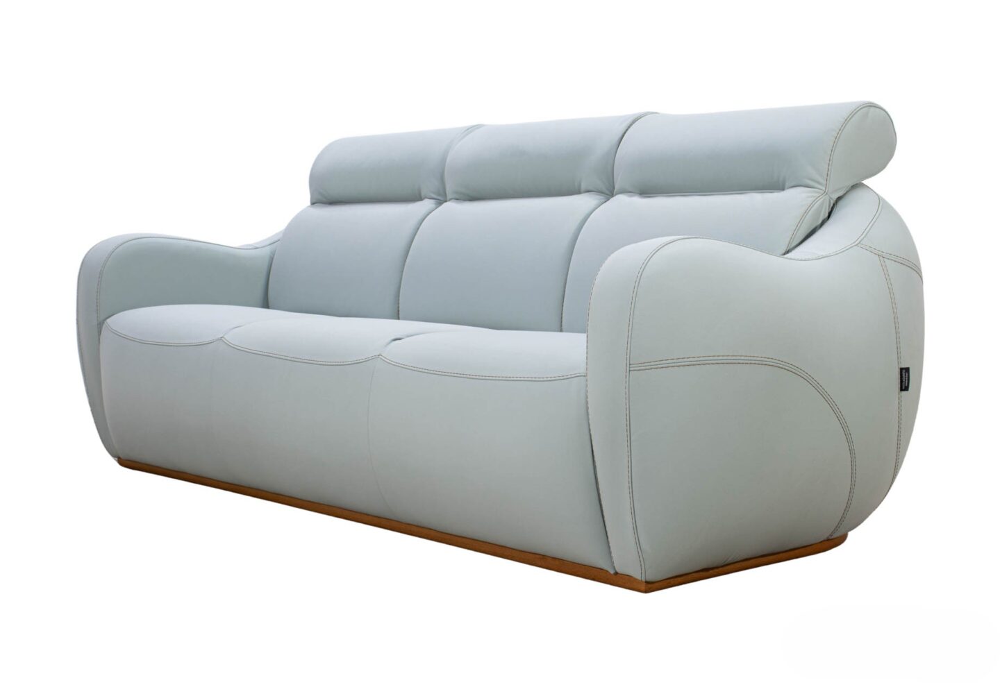 Bubble sofa side view highlighting rounded armrest design