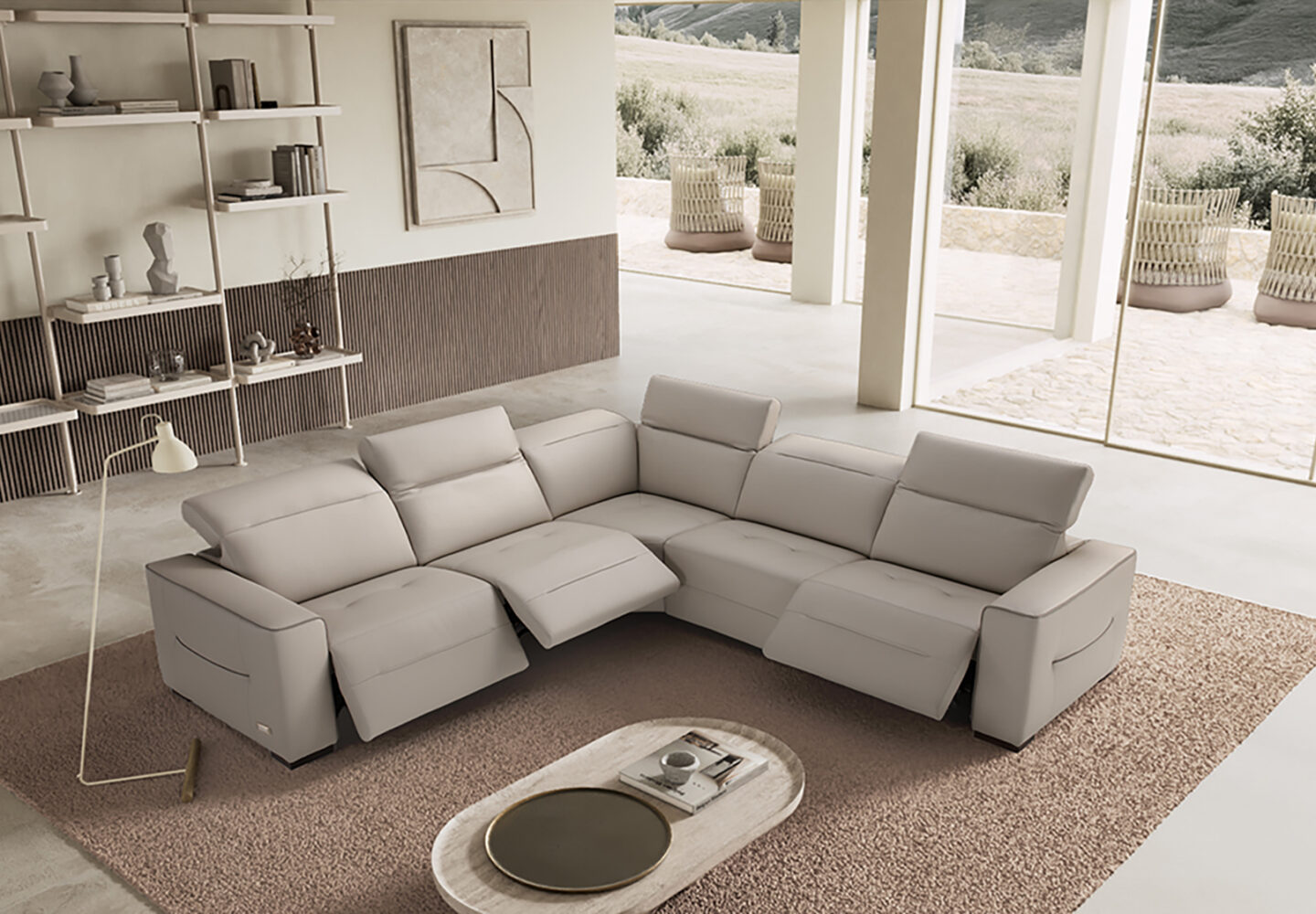 Arlene modular sectional sofa Italian design premium leather